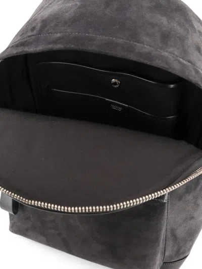 Tom Ford Suede Backpack With Maxi Zip On The Front In Brown