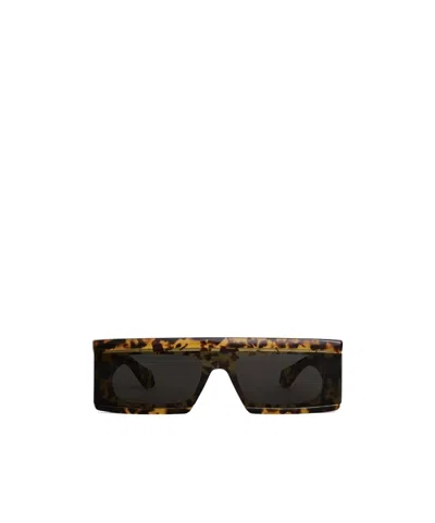Alaïa Acetate Rectangular Mask Sunglasses In Brown