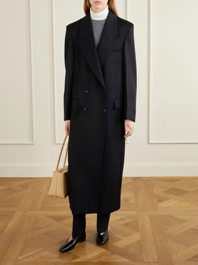 Rohe Double-breasted Wool Coat In Multi