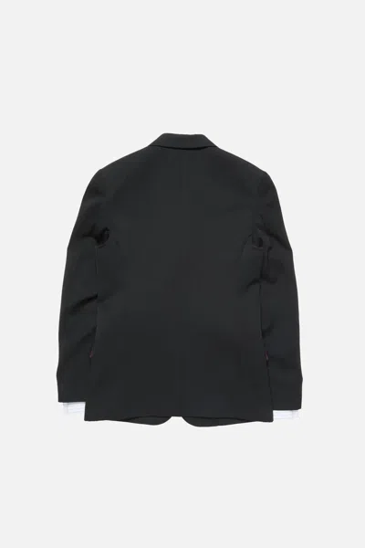 Acne Studios Layered Wool Blazer In Black