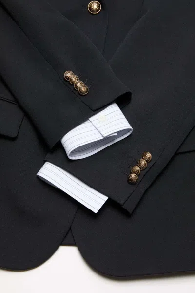 Acne Studios Layered Wool Blazer In Black
