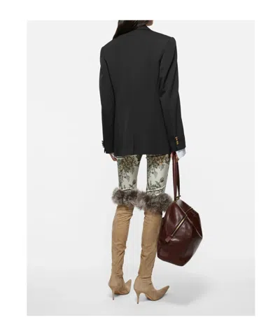 Acne Studios Layered Wool Blazer In Black