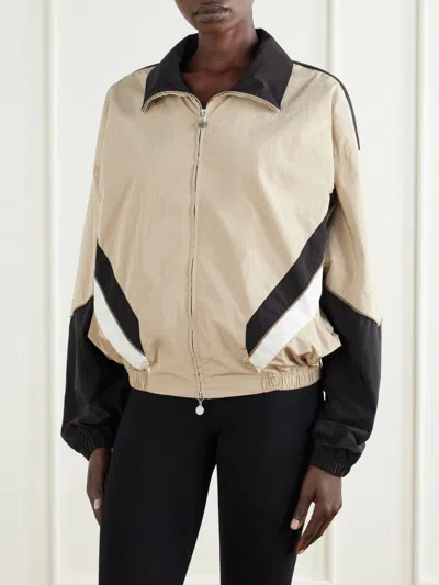 Stella Mccartney Paneled Shell Jacket In Neutral
