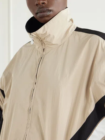 Stella Mccartney Paneled Shell Jacket In Neutral