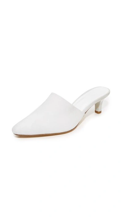 Maryam Nassir Zadeh Andrea Leather Mules In Dirty White