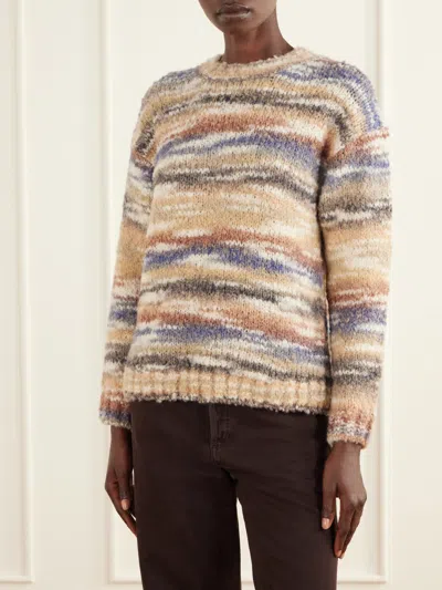 Veronica Beard Castile Striped Wool-blend Sweater In Multi