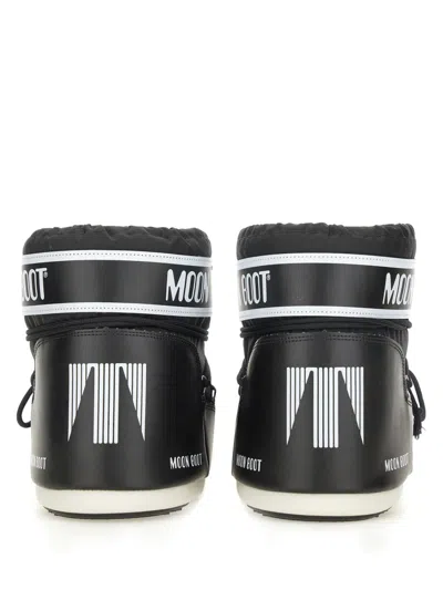 Moon Boot Stivale Icon Low Nero In Nylon In Multi