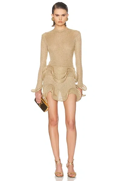 Sid Neigum Wave Sleeve Bamboo Top In Gold