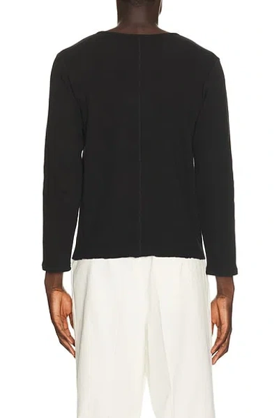 Second / Layer Black Zero Thermal Long Sleeve T-shirt In Black