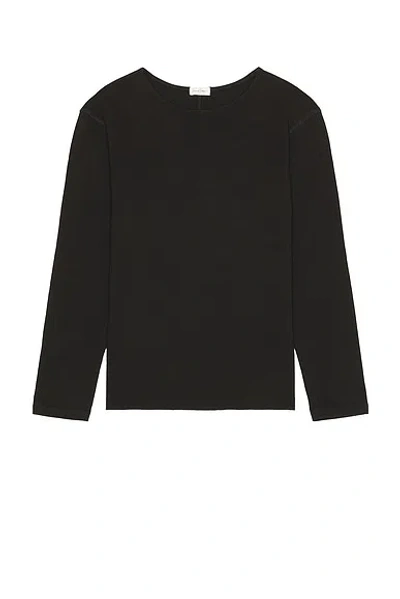 Second / Layer Black Zero Thermal Long Sleeve T-shirt In Black