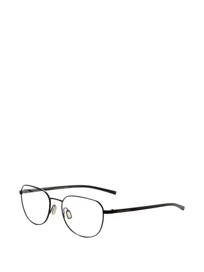 Porsche Design Geometric-frame Glasses In Black
