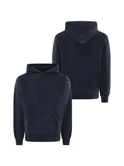 Bram's Fruit Distressed-effect Hoodie In Blue