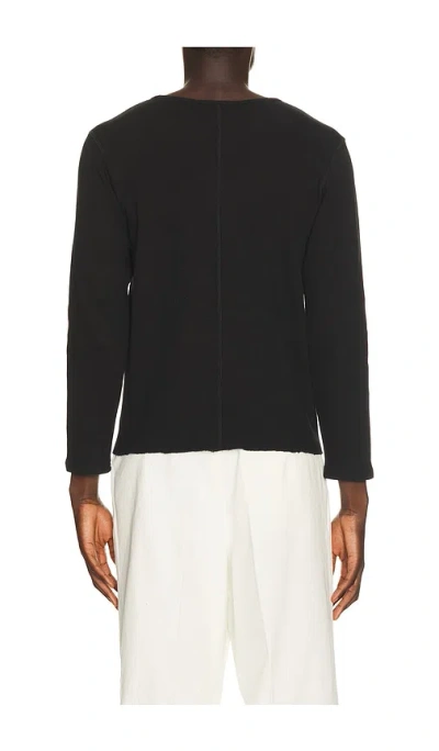 Second / Layer Black Zero Thermal Long Sleeve T-shirt In Black