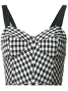 TOME GINGHAM CROPPED TOP ,TS17300211831926