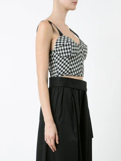 Shop Tome Gingham Cropped Top  In White