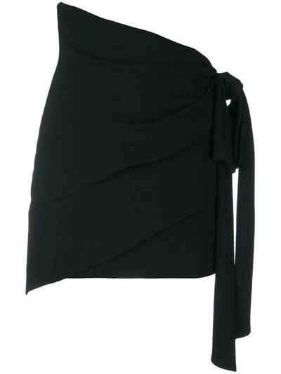 Saint Laurent Tie-waist Skirt In Black