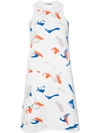 DEREK LAM abstract print shift dress,DRYCLEANONLY