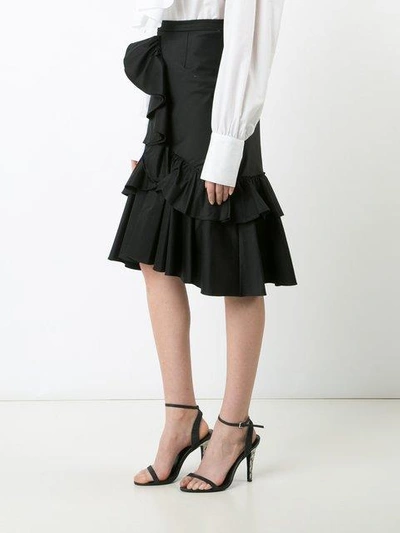 Shop Tome Ruffle Skirt In Black