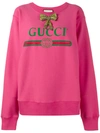 GUCCI Gucci print oversized sweatshirt,DRYCLEANONLY