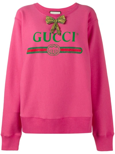 Shop Gucci Print Oversized Sweatshirt