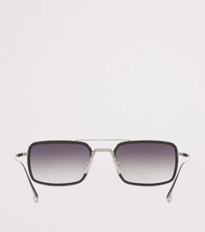 Dita Flight Eight Rectangle Sunglasses In Silver