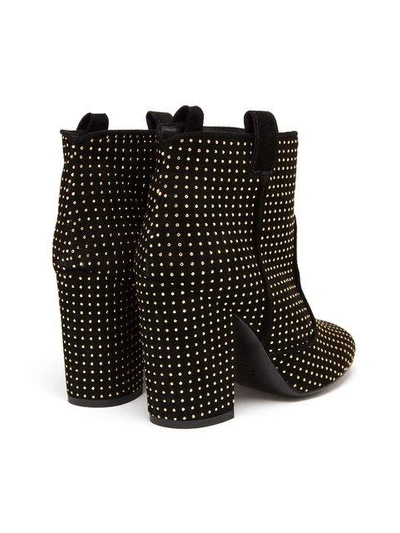 Shop Laurence Dacade ‘pete' Studded Suede Ankle Boots In Black Gold