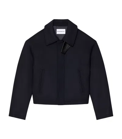 Givenchy Wool Oversized-collar Jacket In Blue