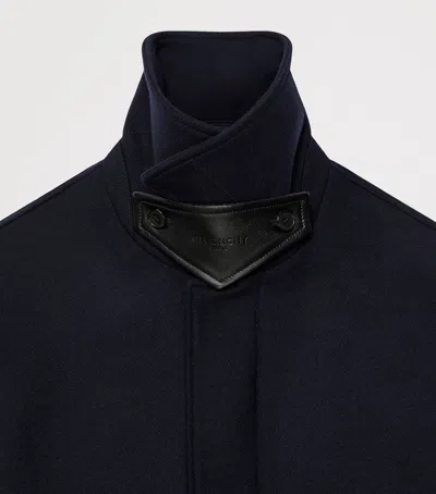 Givenchy Wool Oversized-collar Jacket In Blue