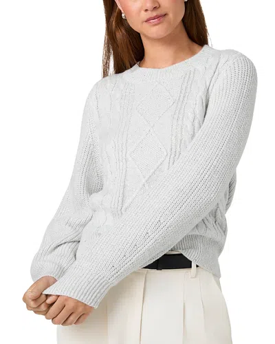 French Connection Micro Sequin Tinsel Knit Pullover Sweater In White