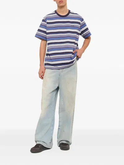 Vowels Stripe-pattern T-shirt In Multi