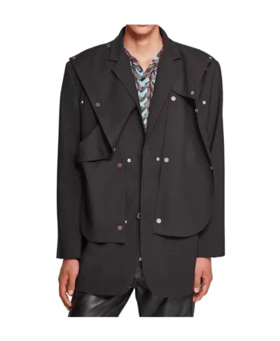 Y/project Snap Panel Layered Blazer In Black