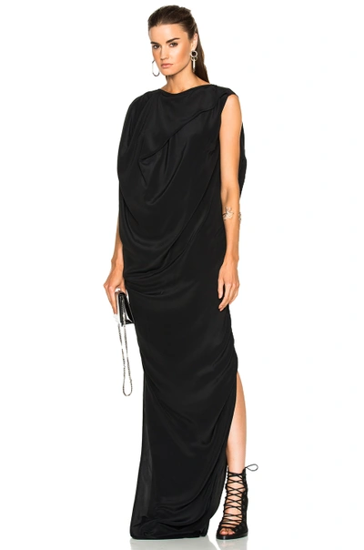 Shop Rick Owens Egret Dress In Black