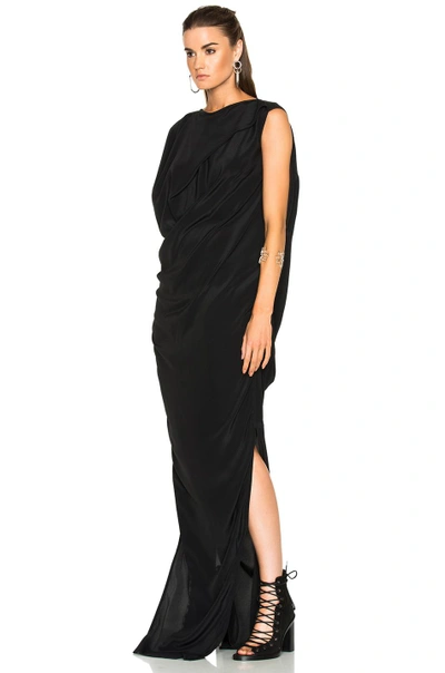 Shop Rick Owens Egret Dress In Black