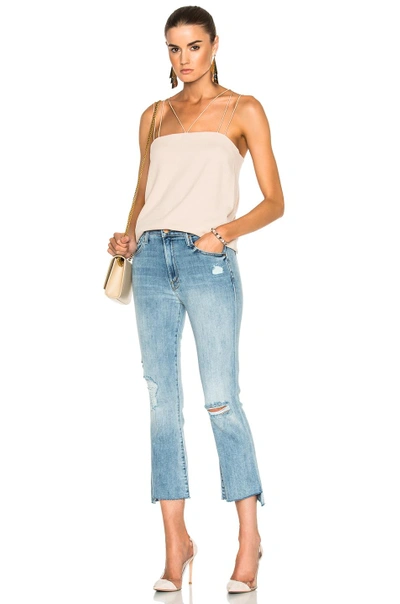 Shop Mother Insider Crop Step Fray In Blue.  In Chatterbox