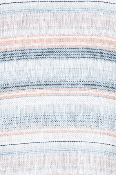 Shop Mara Hoffman Lace Up Mini Dress In Blue, Pink, Stripes, White. In Baja Stripe