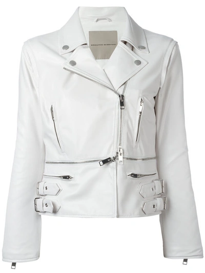 Ermanno Scervino Zipped Details Strappy Jacket In White