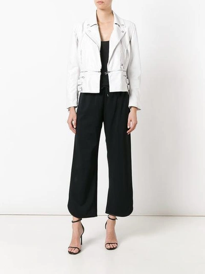 Shop Ermanno Scervino Zipped Details Strappy Jacket