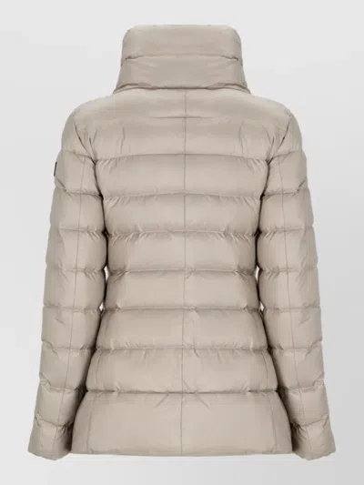 Peuterey Quilted Down Short Jacket In Neutral