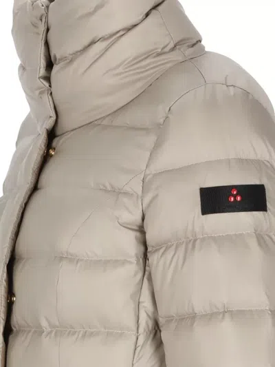 Peuterey Quilted Down Short Jacket In Neutral