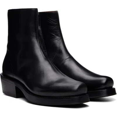 Second / Layer Black Charro Boots In Black