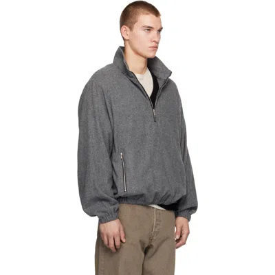 Ssstein Gray Fleece Pullover Sweater In Gray