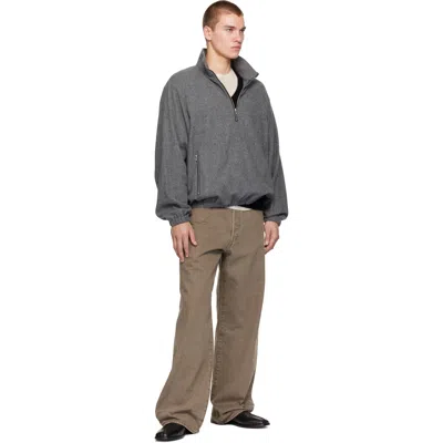 Ssstein Gray Fleece Pullover Sweater In Gray