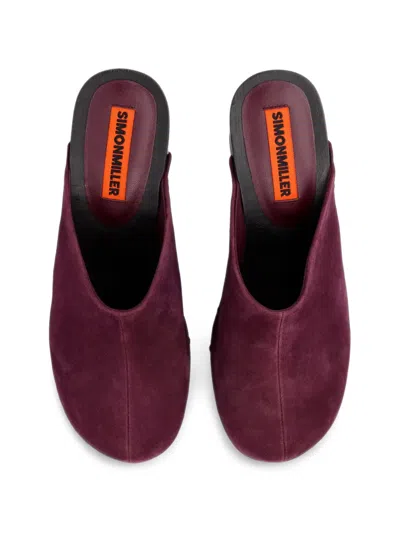 Simon Miller Sol Stud-embellished Platform Clogs In Red