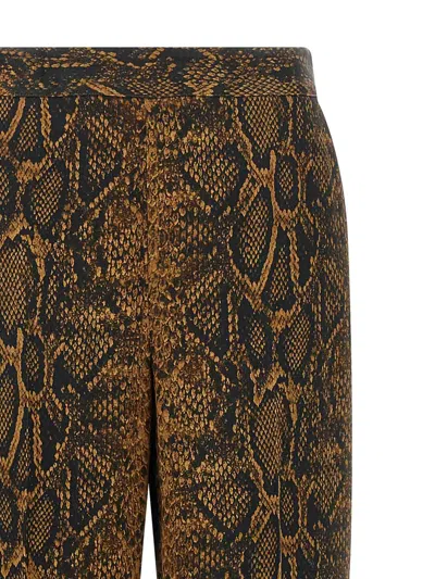 Twinset Python-print Wide-leg Trousers In Animal Print