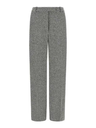 Tom Ford Houndstooth Pattern Pants In Gray