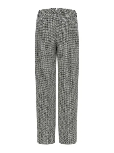 Tom Ford Houndstooth Pattern Pants In Gray