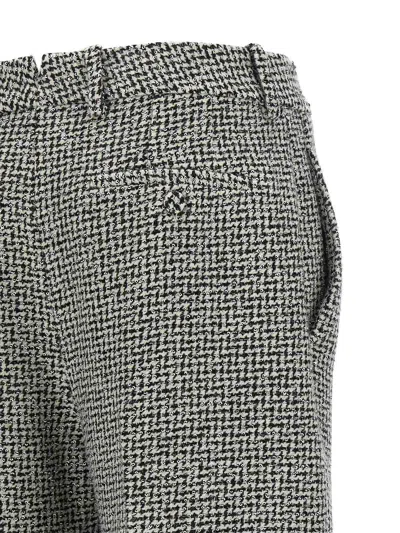 Tom Ford Houndstooth Pattern Pants In Gray