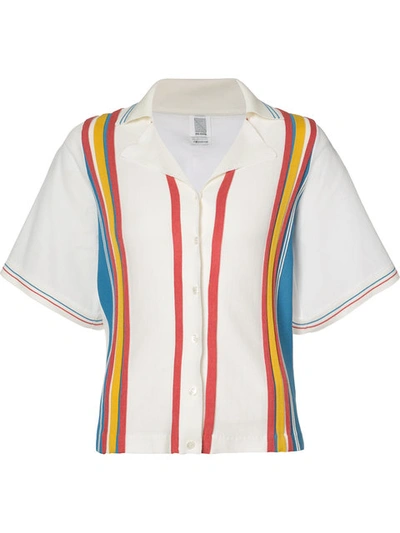 Rosie Assoulin Striped Knit And Poplin Shirt