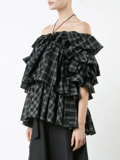Shop Tome Off-the-shoulder Ruffle Top - Black