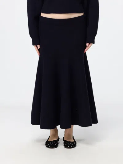 Alaïa Cashmere Flared Skirt In Black